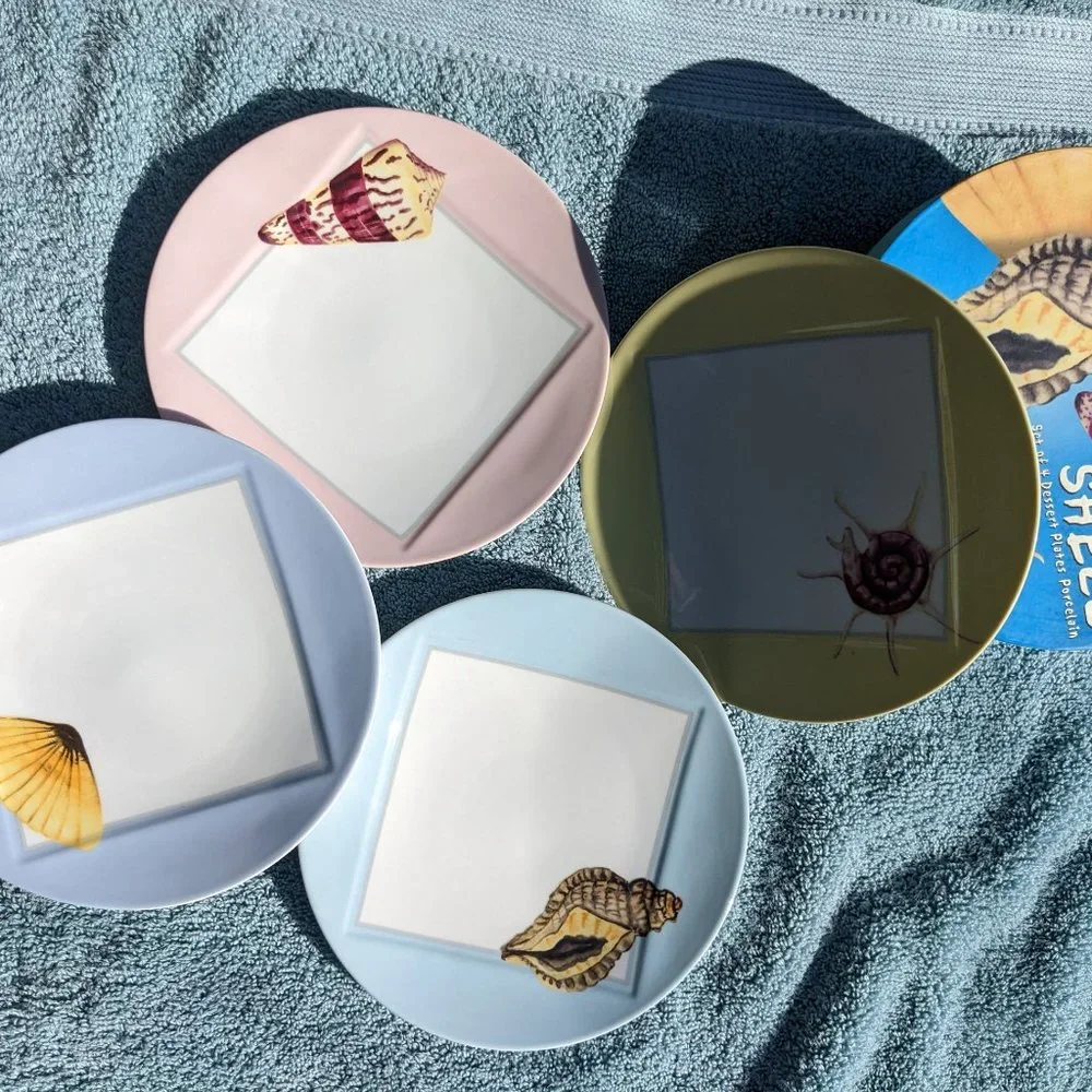 Shell Dessert Plates, Set / 4 - New In Box - Picture 4 of 9